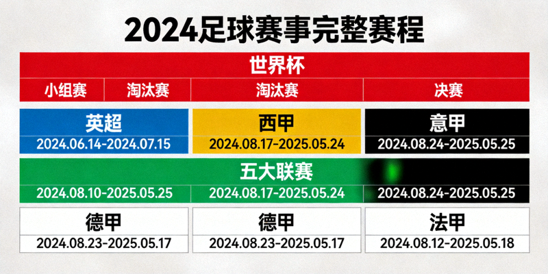 世界杯及各大足球联赛完整赛程日历
